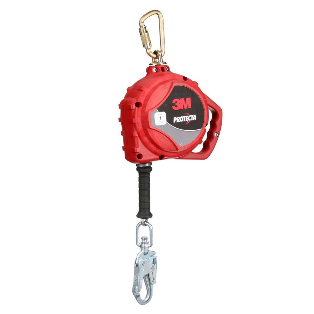 3M Protecta Self-Retracting Lifeline, Stainless Steel Cable Steel Swivel Snap Hook 20ft